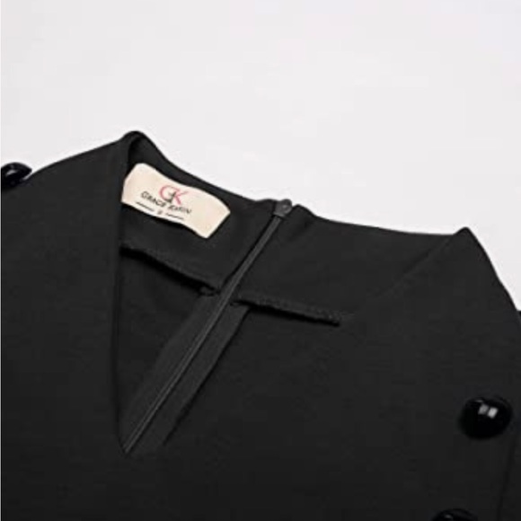 Slim fit business dress short sleeved pencil skirt - Picture 3 of 6